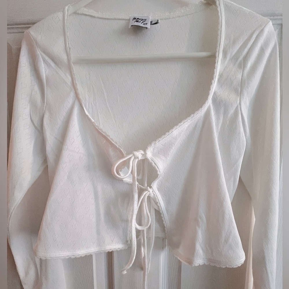 Princess Polly long sleeve tie front top - Picture 6 of 7